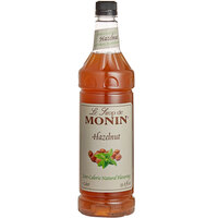 Monin 1 Liter Zero Calorie Natural Hazelnut Flavoring Syrup