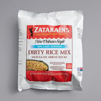 Zatarain's 40 oz. Reduced Sodium Dirty Rice Mix - 6/Case