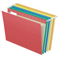 Pendaflex 81663 Assorted Color Letter Size 1/5 Cut Recycled Hanging Folder - 25/Box