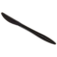 Choice 6 1/2" Medium Weight Black Plastic Knife - 1000/Case