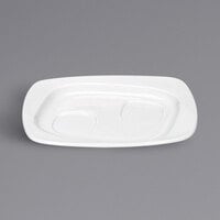 Bauscher by BauscherHepp 447109 Solutions 7 3/16 inch x 5 1/8 inch Bright White Rectangular Porcelain Saucer  - 12/Case
