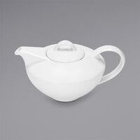 Bauscher by BauscherHepp 464380 Relation Today 27.05 oz. Bright White Porcelain Teapot with Lid - 6/Case