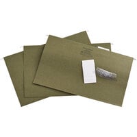 Pendaflex 81622 Standard Green Legal Size 1/5 Cut Recycled Hanging Folder - 25/Box