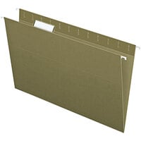 Pendaflex 81622 Standard Green Legal Size 1/5 Cut Recycled Hanging Folder - 25/Box