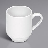 Bauscher by BauscherHepp 465528 Relation Today 9.46 oz. Bright White Stackable Mug with Handle  - 12/Case