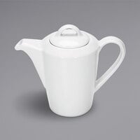 Bauscher by BauscherHepp 464130 Relation Today 10.14 oz. Bright White Porcelain Coffee Pot with Lid - 12/Case