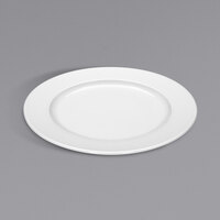 Bauscher by BauscherHepp 460025 Relation Today 9 13/16" Bright White Round Wide Rim Porcelain Plate - 12/Case