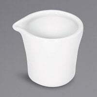 Bauscher by BauscherHepp 444605 Solutions 1.69 oz. Bright White Porcelain Creamer  - 12/Case