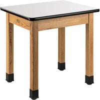 National Public Seating Wood Science Lab Table with Whiteboard Top