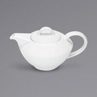 Bauscher by BauscherHepp 464340 Relation Today 13.52 oz. Bright White Porcelain Teapot with Lid - 12/Case