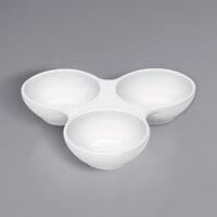 Bauscher by BauscherHepp 466203 Relation Today Bright White Tear-Shaped Porcelain Cruet Bowl - 24/Case