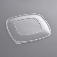Visions Clear PET Plastic Flat Lid for 320 oz. Square Bowls - 25/Case