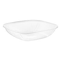 Visions 80 oz. Clear PET Plastic Square Catering / Serving Bowl - 50/Case