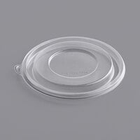 Visions Clear PET Plastic Flat Lid for 8, 12, and 16 oz. Round Bowls - 200/Case