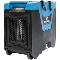 XPOWER XD-85L2-Blue 145 Pint Commercial Dehumidifier with Automatic Purge Pump, Drainage Hose, Handle, and Wheels
