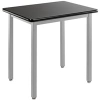 National Public Seating Fixed Height Gray Frame Heavy-Duty Utility Table with High-Pressure Laminate Top