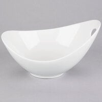 10 Strawberry Street WTR-10FBWL Whittier 34 oz. White Porcelain Serving Bowl with Cut Outs - 12/Case
