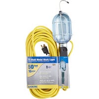 Voltec 08-00185 Incandescent Trouble Light with Metal Shade and Hanging Hook - 50' 16/3 Cord, 75W Bulb Rating