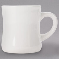 Acopa 12 oz. Ivory (American White) Victor Stoneware Coffee Mug - 12/Pack