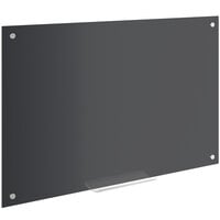 Dynamic by 360 Office Furniture 24 inch x 36 inch Frameless Wall-Mount Black Glass Dry Erase Board