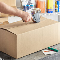 Lavex Packaging 24 inch x 13 inch x 9 inch Kraft Corrugated RSC Shipping Box - 25/Bundle