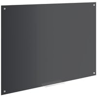 Dynamic by 360 Office Furniture 36 inch x 48 inch Frameless Wall-Mount Black Glass Dry Erase Board