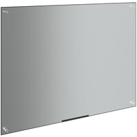 Black Surface Glass Clear Whiteboard Blackboard 46 x 33 Inches Glass White Board with Pen Tray Frameless 4 THOUGHT Glass Dry Erase Board Magnetic 