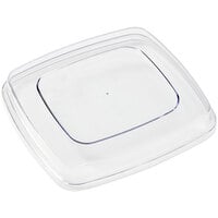 American Metalcraft SL76 Grab & Go 7" x 6 1/2" x 1" Clear Rectangular SAN Plastic Lid for 46 oz. Bowls