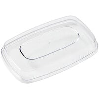 American Metalcraft SL74 Grab & Go 7 1/8" x 4 3/8" x 1" Clear Rectangular SAN Plastic Lid for 17 oz. Bowls