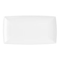 American Metalcraft 9 3/8 inch x 5 1/8 inch x 3/4 inch White Coupe Rectangular Melamine Tray