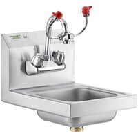 Regency 12" x 16" Wall Mounted Hand Sink with Eyewash Station