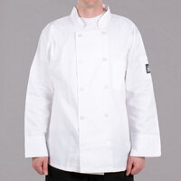 Chef Revival Bronze J100 Unisex White Customizable Chef Coat - XL