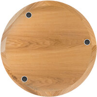 BFM Seating VN48RNT-FP3 48 inch Round Natural Ash Veneer Wood Indoor Table Top with 3 Wireless Chargers