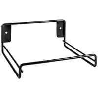 Black Powder-Coated Steel Wall-Mount Tray Stand Holder - 10 1/2 inch x 9 7/16 inch x 4 1/2 inch