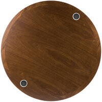 BFM Seating 48" Round Autumn Ash Veneer Wood Indoor Table Top with 2 Wireless Chargers