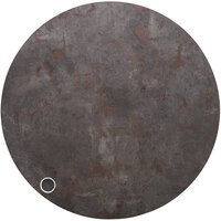 BFM Seating 2RC36R-FP1 Relic 36 inch Round Rustic Copper 2 inch Thick Melamine Table Top with 1 Wireless Charger