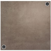 BFM Seating CNT3636-FP2 Midtown 36 inch Square Indoor Tabletop with 2 Wireless Chargers - Textured Concrete
