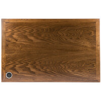 BFM Seating 30" x 60" Rectangular Autumn Ash Veneer Wood Indoor Table Top with 1 Wireless Charger
