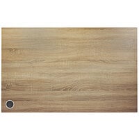BFM Seating SO3048-FP1 Midtown 30 inch x 48 inch Rectangular Indoor Tabletop with 1 Wireless Charger - Sawmill Oak