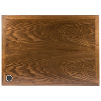 BFM Seating 30" x 48" Rectangular Autumn Ash Veneer Wood Indoor Table Top with 1 Wireless Charger