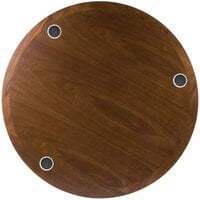 BFM Seating 48" Round Autumn Ash Veneer Wood Indoor Table Top with 3 Wireless Chargers