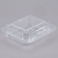 Zezzxu 50 Pack Clamshell Food Containers, Clear Plastic Hinged Take Out  Containers with Lids, 5.1 × 5.3 ×2.5 Disposable Square To Go Boxes for  Food