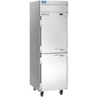 Beverage-Air CT1HC-1HS-18 Cross-Temp 1 Section Convertible Reach-In Refrigerator / Freezer with Half Doors and Tray Slides