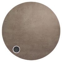 BFM Seating CNT24R-FP1 Midtown 24 inch Round Indoor Tabletop with 1 Wireless Charger - Textured Concrete