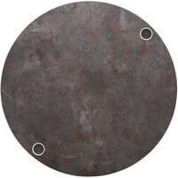 BFM Seating 2RC48R-FP2 Relic 48 inch Round Rustic Copper 2 inch Thick Melamine Table Top with 2 Wireless Chargers