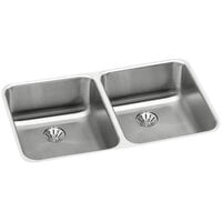 Elkay ELUHAD311855PD Lusterstone Classic Double Bowl Undermount ADA Sink with Perfect Drain - 13 1/2" x 16" x 5 3/8" Bowl