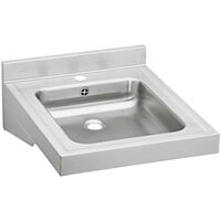 Elkay WCLWO1923OSD1 Sturdibilt Walk Hung Single Bowl ADA Lavatory Sink with One Faucet Hole and Overflow Assembly - 16 inch x 13 1/2 inch x 4 inch Bowl