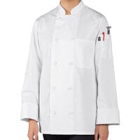 Uncommon Chef Tempest Pro 0702 Women's Lightweight White Customizable Long Sleeve Chef Coat with Mesh Back