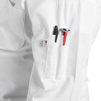 Uncommon Threads Classic Poplin Pro Vent 0422 Unisex Lightweight White Customizable Long Sleeve Chef Coat with Mesh Back - L