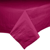 Hoffmaster 220424 54" x 54" Cellutex Burgundy Tissue / Poly Paper Table Cover - 50/Case